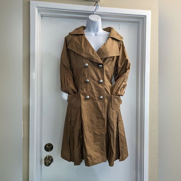 Vertigo Paris Jackets & Blazers - Vertigo Paris Tan rain coat size M